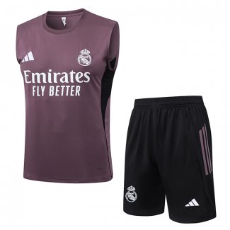 Chandal del Real Madrid Sin Mangas 25-26 Gris Purpura