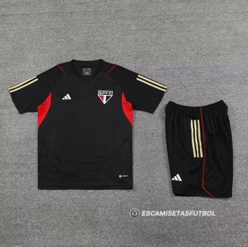 Chandal del Sao Paulo Manga Corta 2023-24 Negro - Pantalon Corto