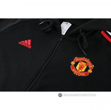 Chaqueta con Capucha del Manchester United 22-23 Negro