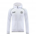 Chaqueta con Capucha del Napoli 23-24 Blanco