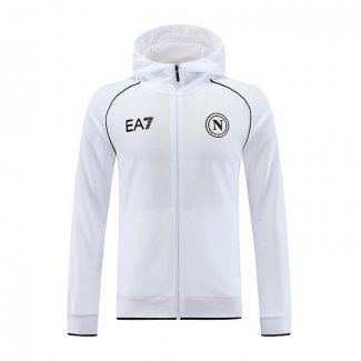 Chaqueta con Capucha del Napoli 23-24 Blanco