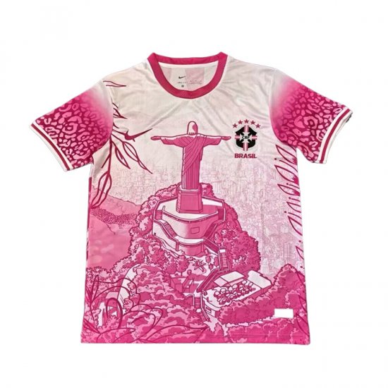 Tailandia Camiseta Brasil Jesus 25-26 Rosa - Haga un click en la imagen para cerrar