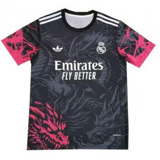 Tailandia Camiseta Real Madrid Dragon 24-25 Negro Rojo