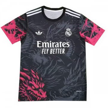 Tailandia Camiseta Real Madrid Dragon 24-25 Negro Rojo