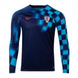 Camiseta Croacia 2ª Manga Larga 2022