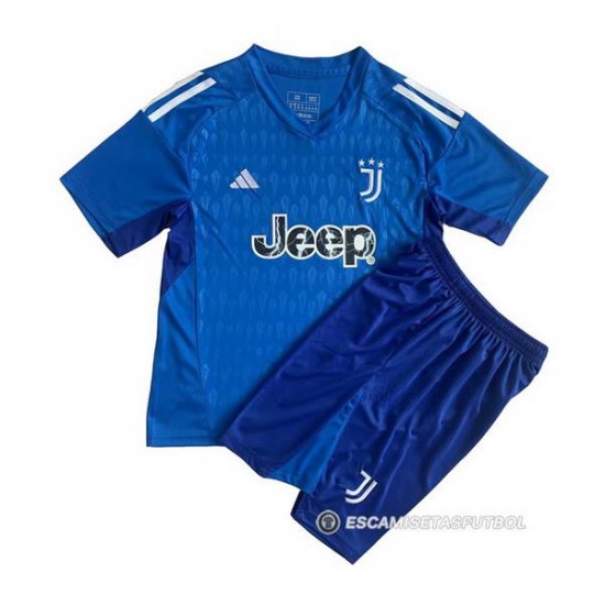 Camiseta Juventus Portero Nino 23-24 Azul - Haga un click en la imagen para cerrar