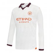 Camiseta Manchester City 2ª Manga Larga 23-24