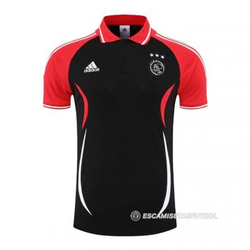 Camiseta Polo del Ajax 22-23 Negro y Rojo