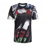 Camiseta Pre Partido del Manchester United 25-26 Negro Blanco