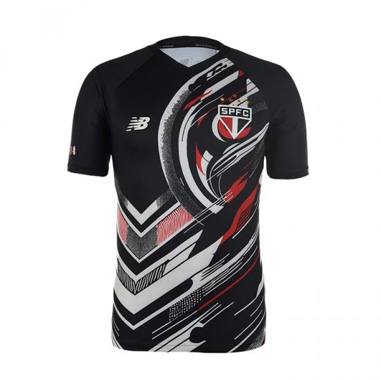 Camiseta Pre Partido del Sao Paulo 2025 Negro - Haga un click en la imagen para cerrar