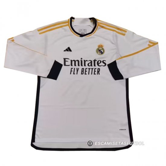 Camiseta Real Madrid 1ª Manga Larga 23-24 - Haga un click en la imagen para cerrar