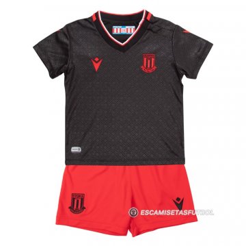 Camiseta Stoke City 2ª Nino 22-23 Negro
