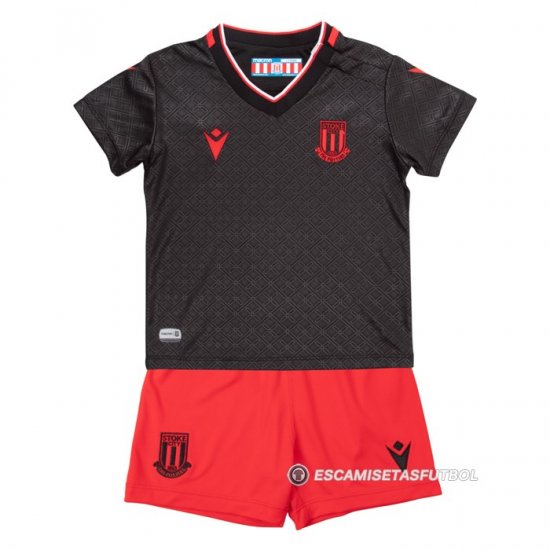 Camiseta Stoke City 2ª Nino 22-23 Negro - Haga un click en la imagen para cerrar