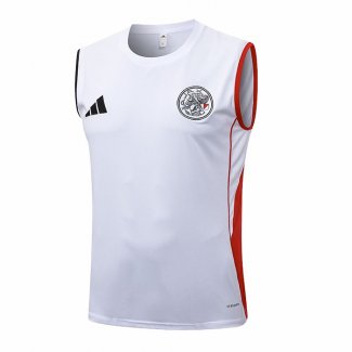 Camiseta de Entrenamiento Ajax Sin Mangas 25-26 Blanco
