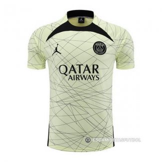 Camiseta de Entrenamiento Paris Saint-Germain Jordan 23-24 Amarillo