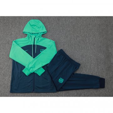 Chandal con Capucha del Barcelona Nino 23-24 Azul y Verde