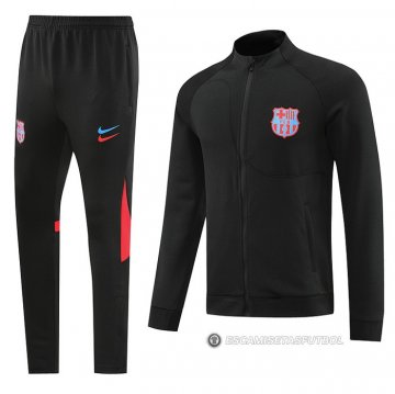 Chandal de Chaqueta del Barcelona 22-23 Negro