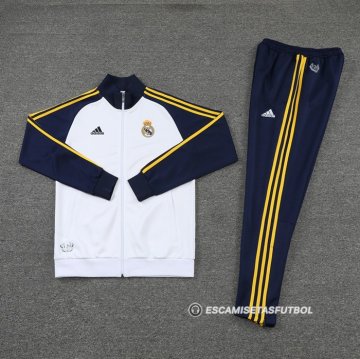Chandal de Chaqueta del Real Madrid 22-23 Blanco y Azul