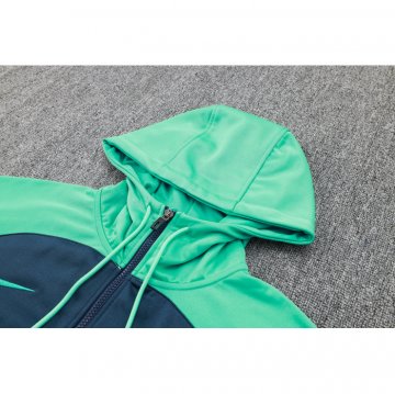 Chandal de Sudadera del Barcelona Nino 23-24 Azul y Verde