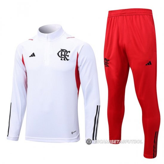 Chandal de Sudadera del Flamengo 23-24 Blanco - Haga un click en la imagen para cerrar