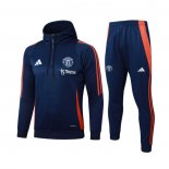 Chandal de Sudadera del Manchester United Nino 2024-25 Azul