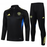 Chandal de Sudadera del Manchester United Nino 25-26 Negro Amarillo