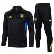 Chandal de Sudadera del Manchester United Nino 25-26 Negro Amarillo