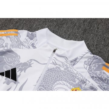 Chandal de Sudadera del Real Madrid Dragon Nino 2024-2025 Blanco