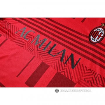 Chandal del AC Milan Manga Corta 22-23 Rojo - Pantalon Corto
