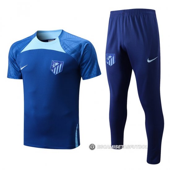 Chandal del Atletico Madrid Manga Corta 2022-2023 Azul - Haga un click en la imagen para cerrar