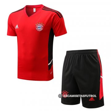 Chandal del Bayern Munich Manga Corta 2022-2023 Rojo - Pantalon Corto