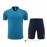Chandal del Manchester United Manga Corta 22-23 Azul - Pantalon Corto
