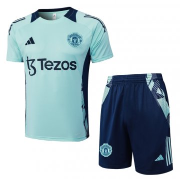 Chandal del Manchester United Manga Corta 24-25 Verde - Pantalon Corto