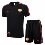 Chandal del Manchester United Manga Corta 25-26 Negro - Pantalon Corto