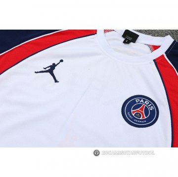 Chandal del Paris Saint-Germain Jordan Manga Corta 22-23 Blanco - Pantalon Corto