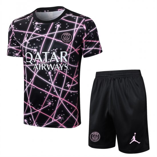 Chandal del Paris Saint-Germain Jordan Manga Corta 25-26 Negro Rosa - Pantalon Corto - Haga un click en la imagen para cerrar