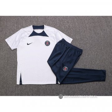 Chandal del Paris Saint-Germain Manga Corta 2022-2023 Blanco