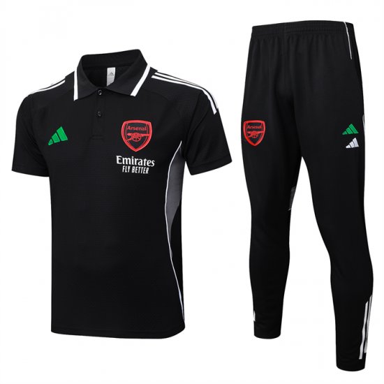 Conjunto Polo del Arsenal 25-26 Negro - Haga un click en la imagen para cerrar