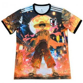 Tailandia Camiseta Japon Anime 2025 Negro Naranja