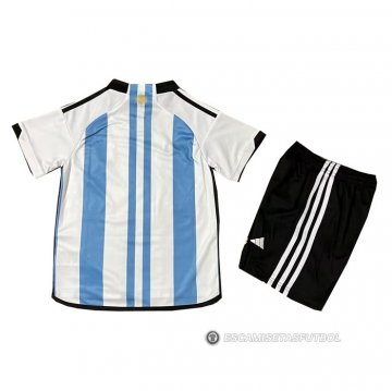 Camiseta Argentina 3 Estrellas 1ª Nino 2022