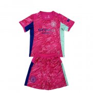 Camiseta Manchester City Portero Nino 25-26 Rosa