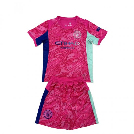 Camiseta Manchester City Portero Nino 25-26 Rosa - Haga un click en la imagen para cerrar