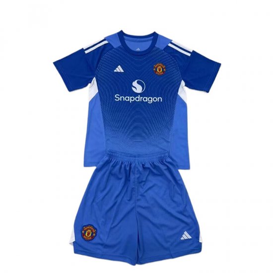 Camiseta Manchester United Portero Nino 25-26 Azul - Haga un click en la imagen para cerrar
