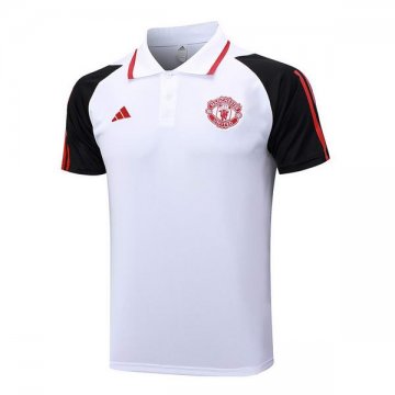 Camiseta Polo del Manchester United 23-24 Blanco