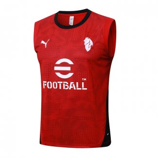 Camiseta de Entrenamiento AC Milan Sin Mangas 25-26 Rojo