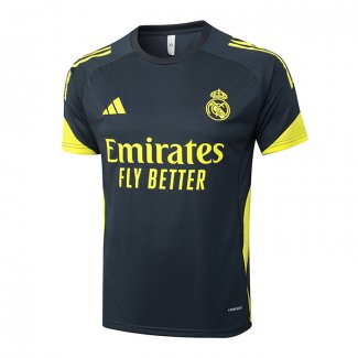 Camiseta de Entrenamiento Real Madrid 25-26 Negro Amarillo