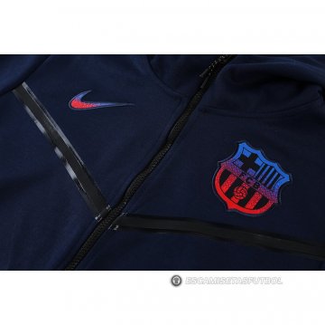 Chandal con Capucha del Barcelona 2022-23 Azul