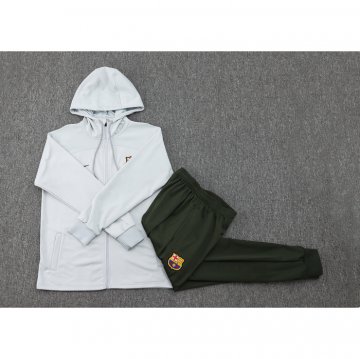 Chandal con Capucha del Barcelona 23-24 Blanco