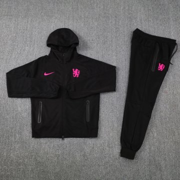 Chandal con Capucha del Chelsea 24-25 Negro
