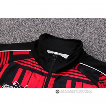 Chandal de Chaqueta del AC Milan 22-23 Rojo y Negro